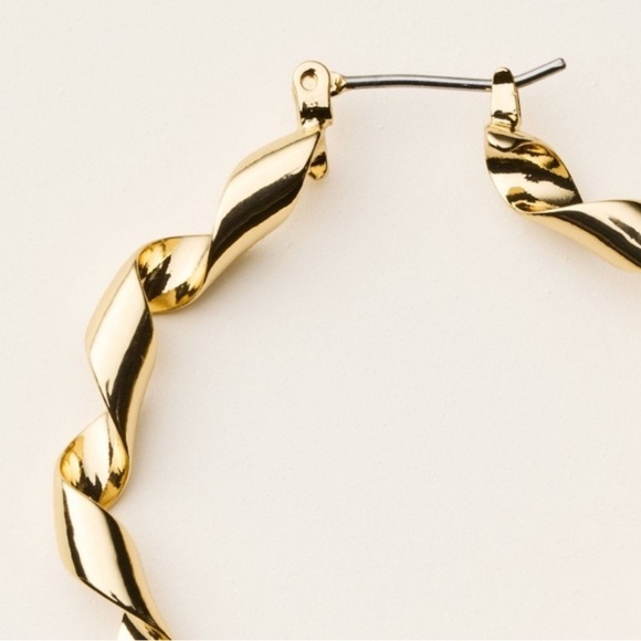 Metal Ribbon Hoop Earrings - kate spade new york x Target Gold new in box - Picture 3 of 7